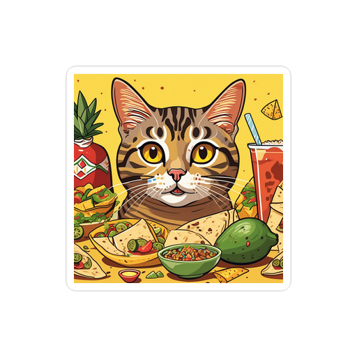 PugMug Custom Tabby Exotic Cat Sticker