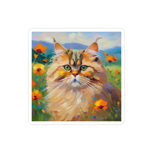 PugMug Custom Tabby Persian Cat Sticker