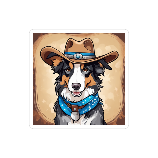 PugMug Custom Blue Merle Border Collie Sticker