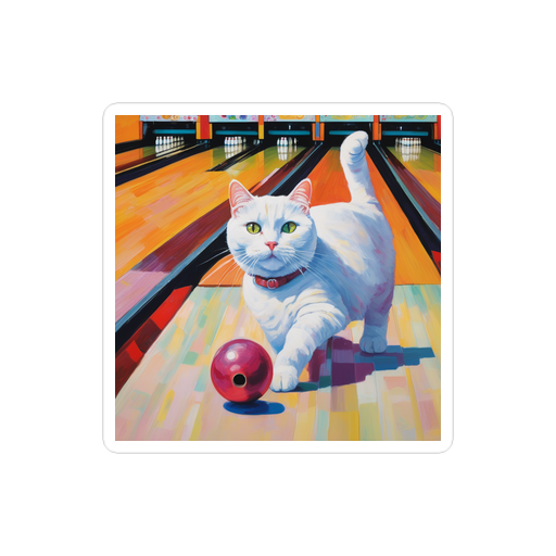 PugMug Custom White Companion Cat Sticker