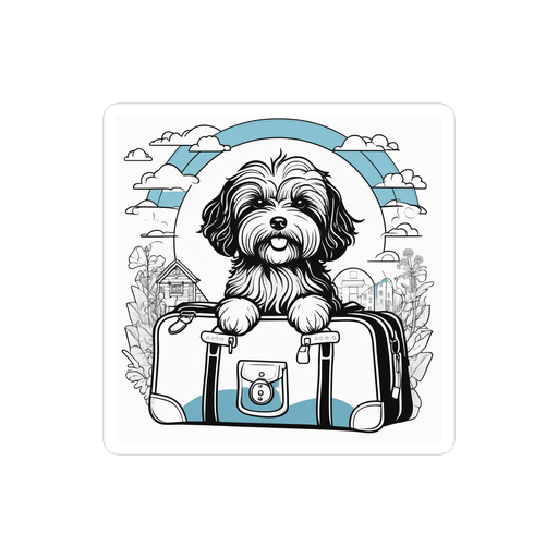 PugMug Custom Black-and-white Havanese Dog Sticker