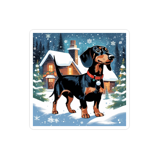 PugMug Custom Black Dachshund Sticker