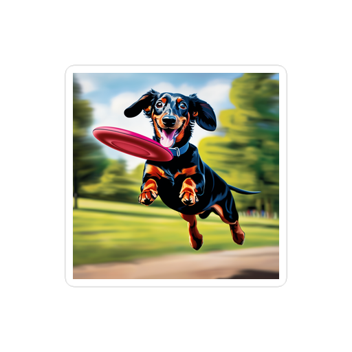 PugMug Custom Black Dachshund Sticker