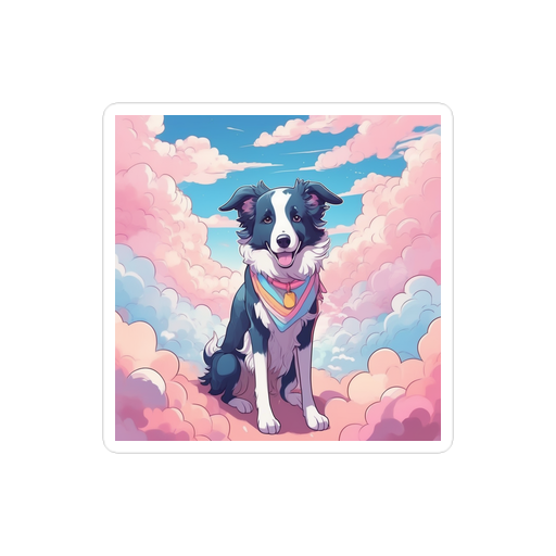 PugMug Custom Border Collie Sticker
