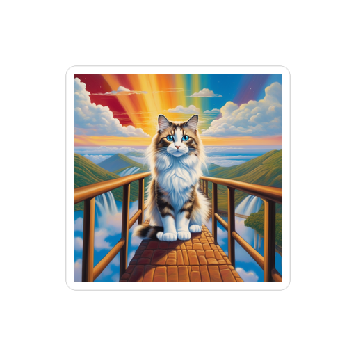 PugMug Custom Tabby Ragdoll Cat Sticker