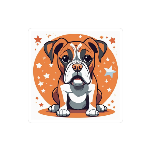 PugMug Custom Boxer Dog Sticker