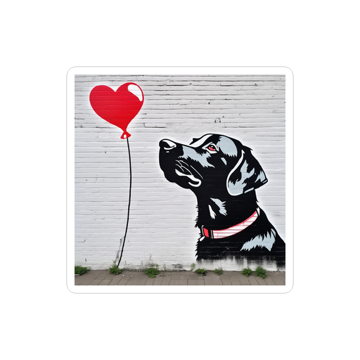 PugMug Custom Black Labrador Retriever Sticker