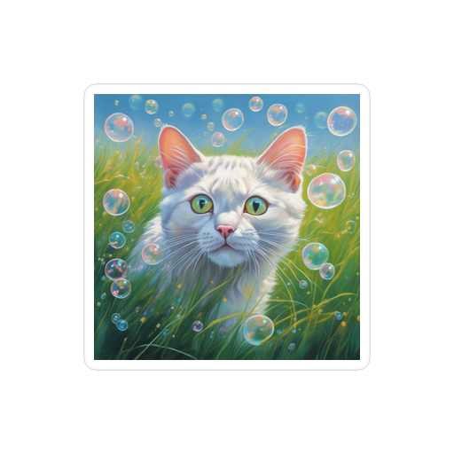 PugMug Custom White Exotic Cat Sticker