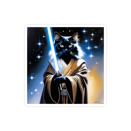 PugMug Custom Black Ragdoll Cat Sticker