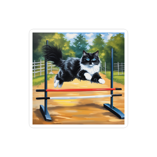 PugMug Custom Black Ragdoll Cat Sticker