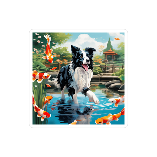 PugMug Custom Border Collie Sticker
