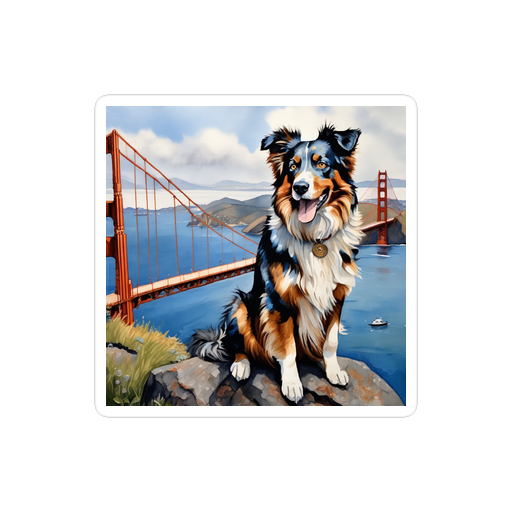 PugMug Custom Australian Shepherd Dog Sticker