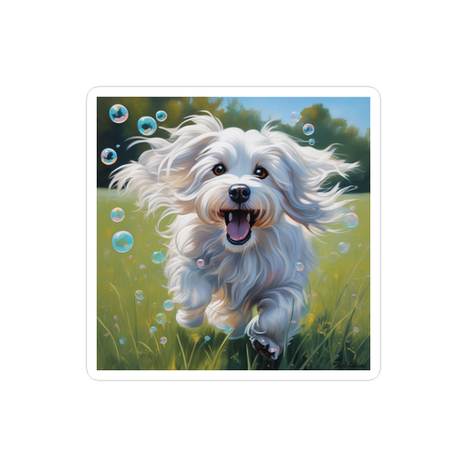 PugMug Custom White Havanese Dog Sticker
