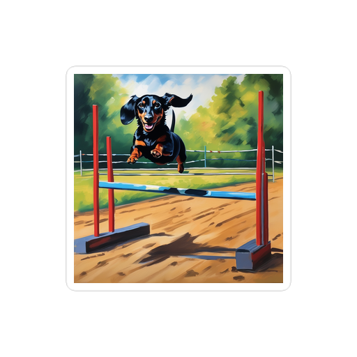 PugMug Custom Black Dachshund Sticker