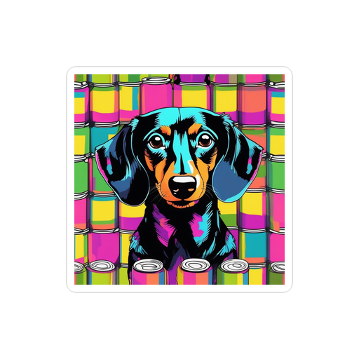 PugMug Custom Black Dachshund Sticker