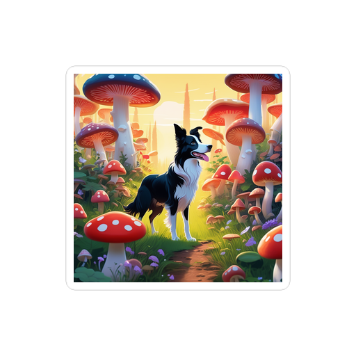 PugMug Custom Border Collie Sticker