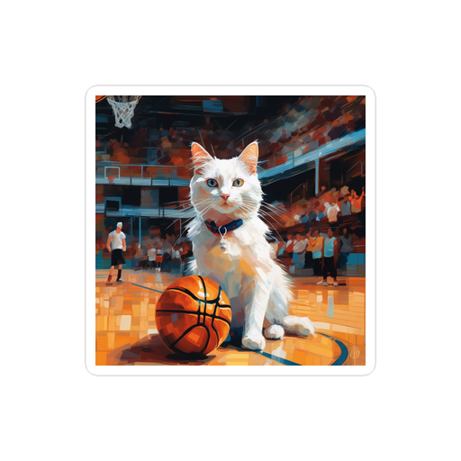 PugMug Custom White Companion Cat Sticker