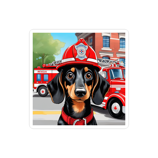 PugMug Custom Black Dachshund Sticker