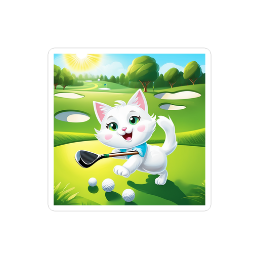 PugMug Custom White Companion Cat Sticker