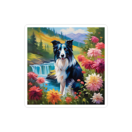 PugMug Custom Border Collie Sticker