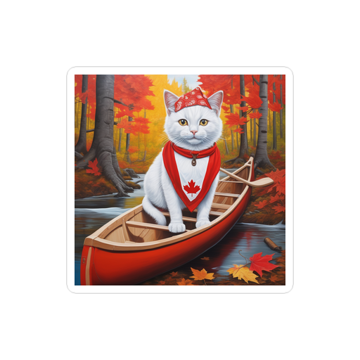 PugMug Custom White Companion Cat Sticker