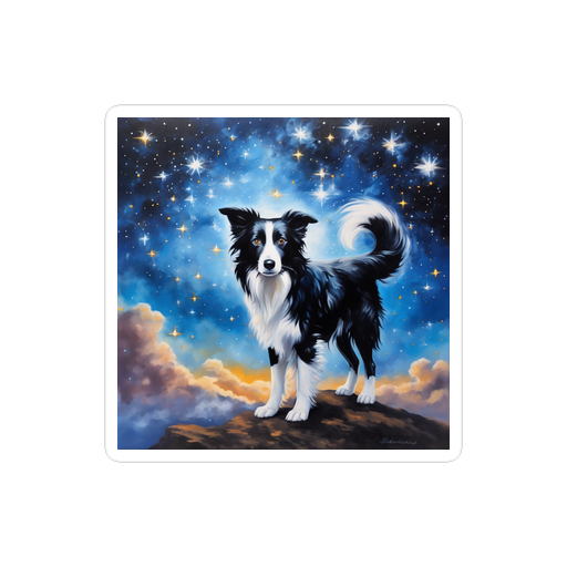 PugMug Custom Border Collie Sticker