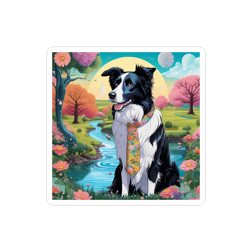 PugMug Custom Border Collie Sticker