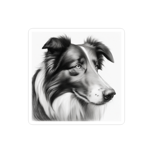 PugMug Custom Collie Sticker