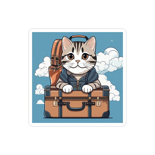 PugMug Custom Tabby Scottish Fold Cat Sticker