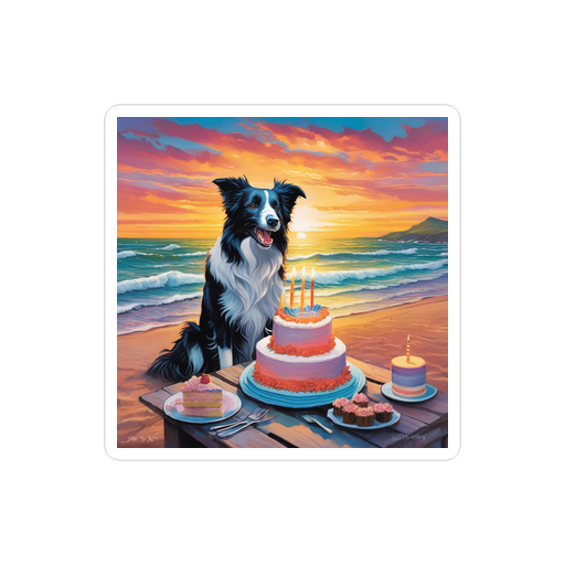 PugMug Custom Border Collie Sticker