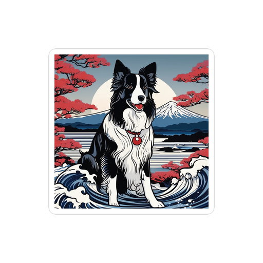 PugMug Custom Border Collie Sticker