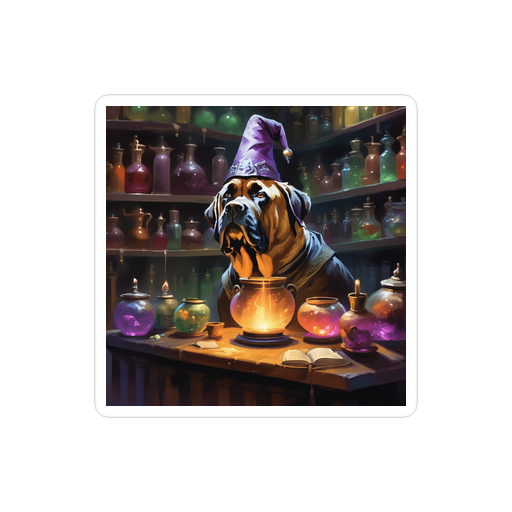 PugMug Custom Mastiff Sticker