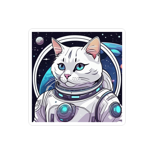 PugMug Custom White Exotic Cat Sticker