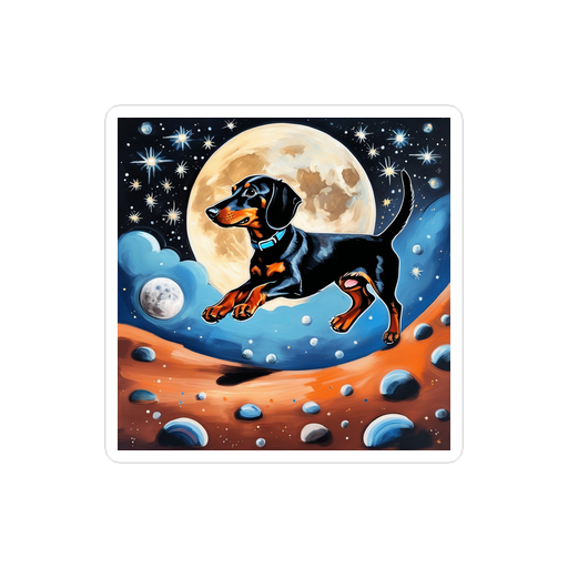 PugMug Custom Black Dachshund Sticker