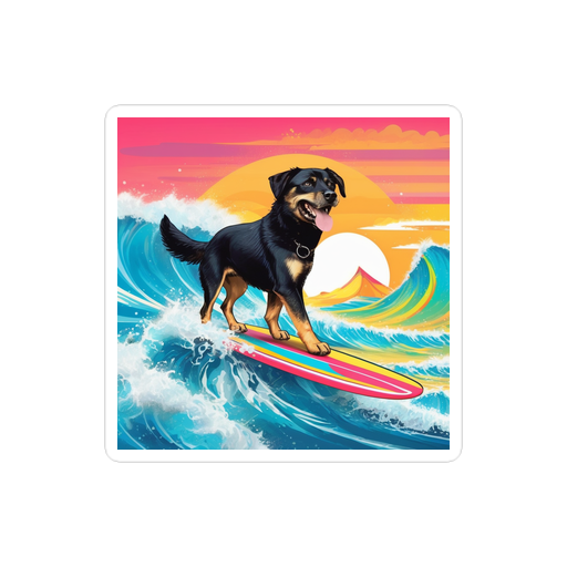 PugMug Custom Blue Sticker