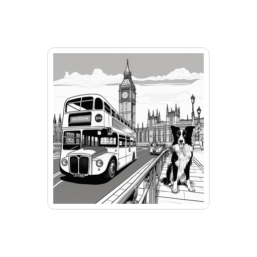 PugMug Custom Border Collie Sticker