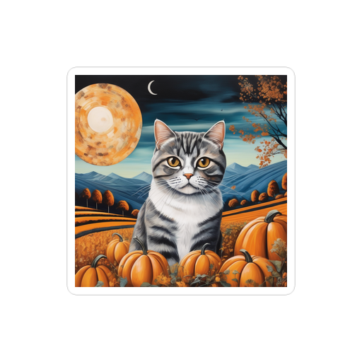 PugMug Custom Tabby British Shorthair Cat Sticker