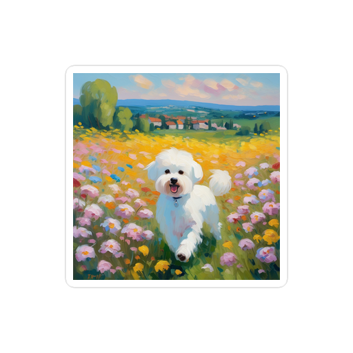 PugMug Custom Bichons Frise Sticker
