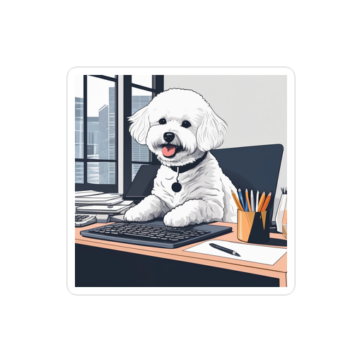 PugMug Custom Bichons Frise Sticker