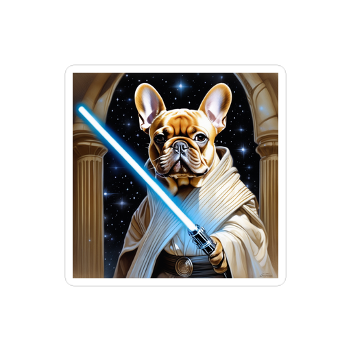 PugMug Custom Tan French Bulldog Sticker