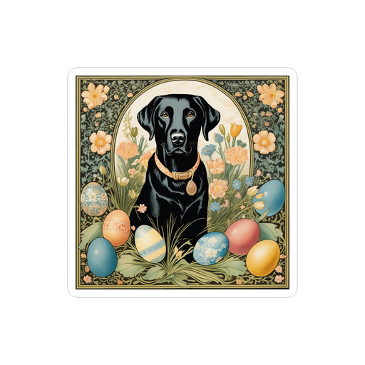 PugMug Custom Black Labrador Retriever Sticker