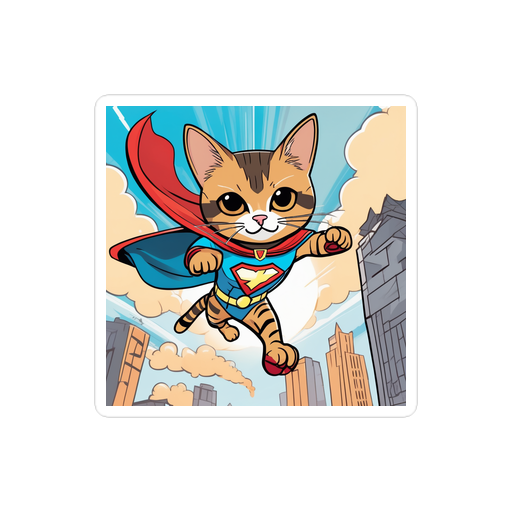 PugMug Custom Tabby Exotic Cat Sticker