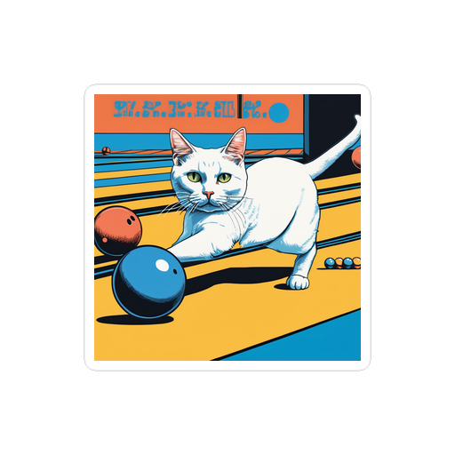 PugMug Custom White Companion Cat Sticker