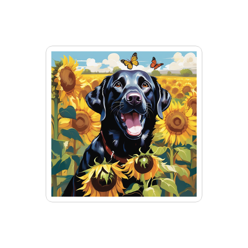 PugMug Custom Black Labrador Retriever Sticker