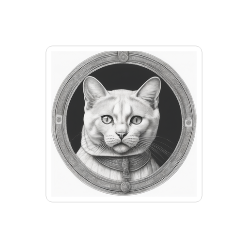 PugMug Custom White Exotic Cat Sticker