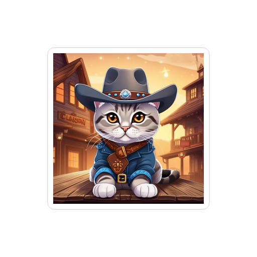 PugMug Custom Tabby British Shorthair Cat Sticker