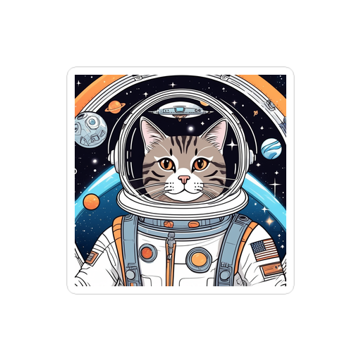 PugMug Custom Tabby Companion Cat Sticker