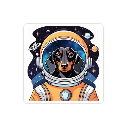 PugMug Custom Black Dachshund Sticker