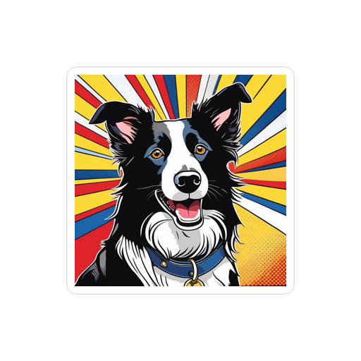 PugMug Custom Border Collie Sticker