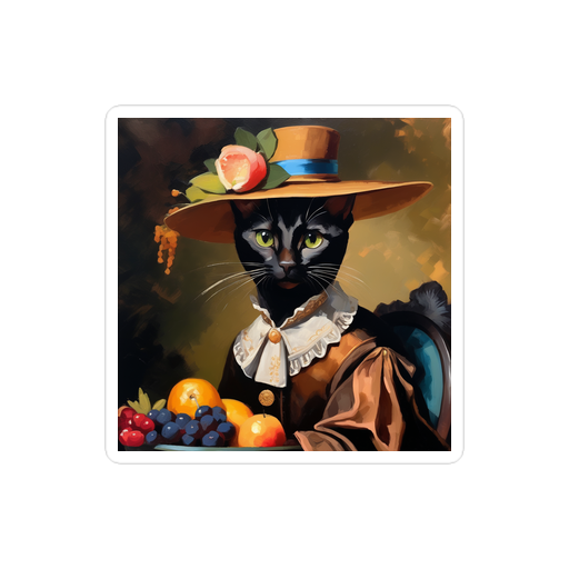 PugMug Custom Black Abyssinian Cat Sticker